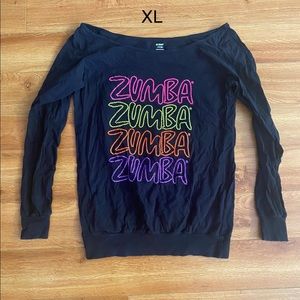 Zumba off the shoulder shirt